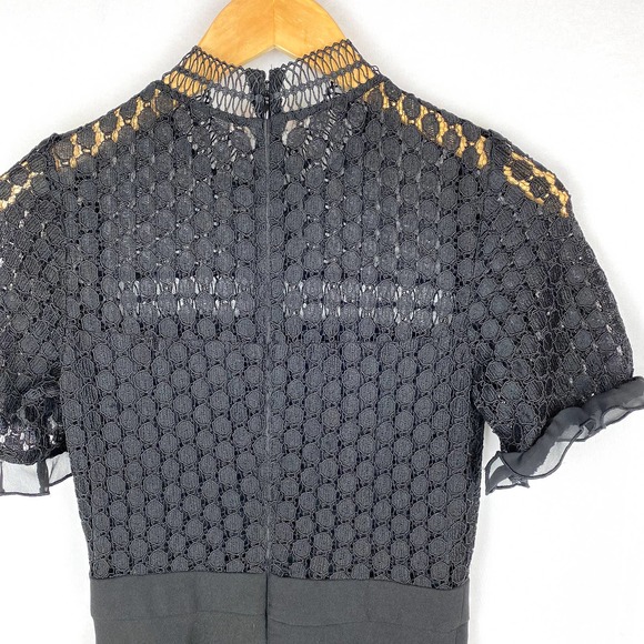 Chelsea28 Dress Black Lace Formal 2 - Picture 5 of 7